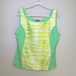 Nike Dri-fit Tank top, color:green, yellow, white